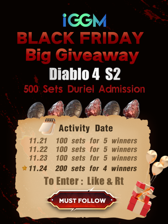 \ud83d\udd25Learn about IGGM’s Black Friday Big Giveaway and Bi