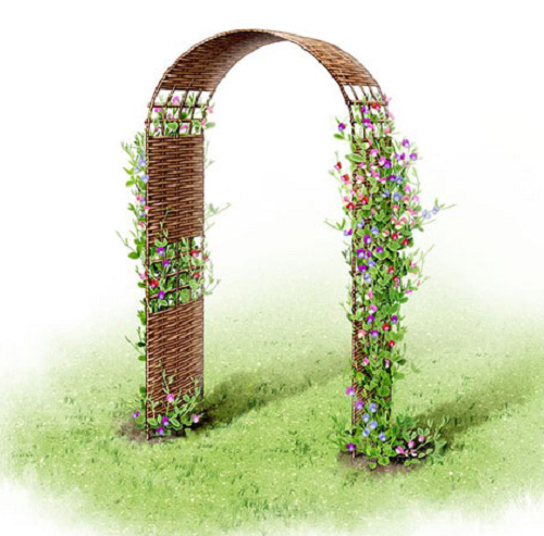 Design and decorative effects of wooden garden arches